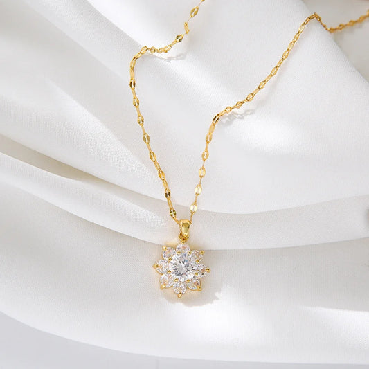 The Clear Sunflower Necklace