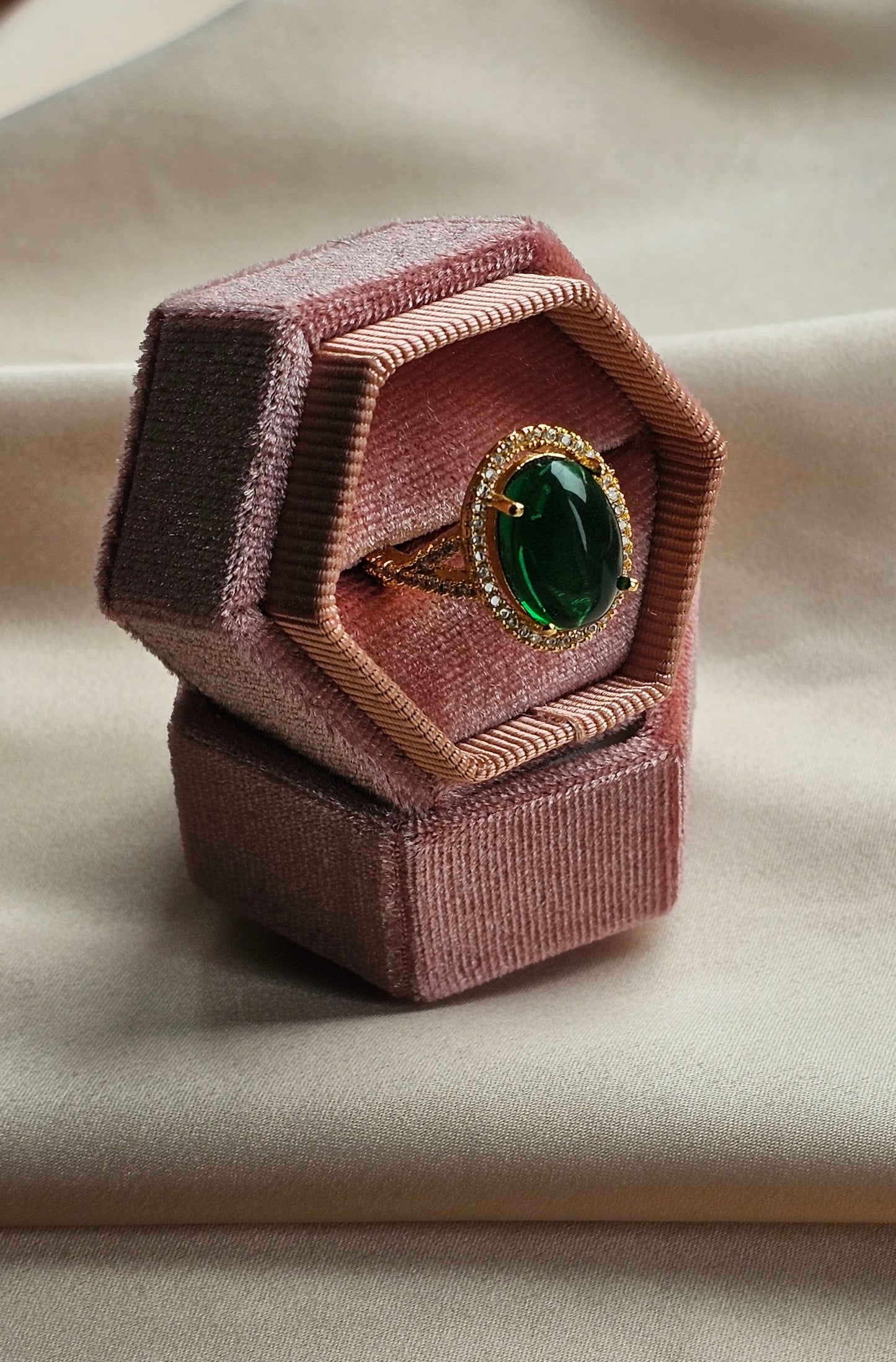 Bold Green Adjustable Ring