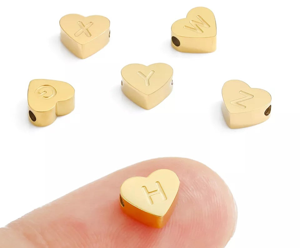 Heart Letter Charms